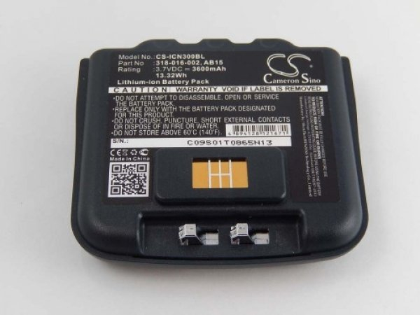 Akku für Intermec CN3, CN3E, CN4, CN4E, wie AB15, AB16, AB9, 318-016-001, 3.7V, 3600 mAh