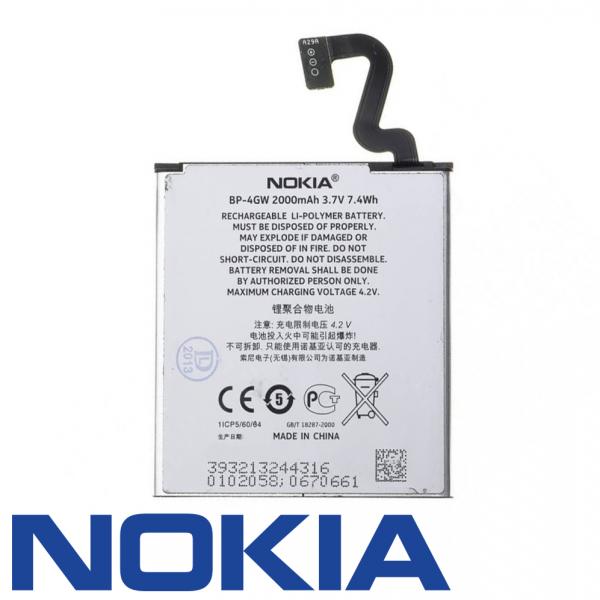 Akku Nokia original BP-4GW für Lumia 920, 2000 mAh, 3.7V