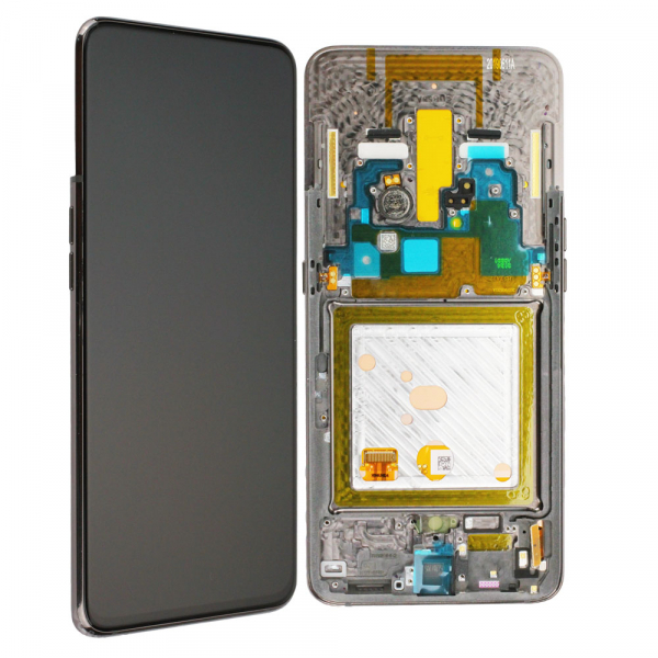 LCD-Kompletteinheit für Samsung Galaxy A80 A805F, schwarz