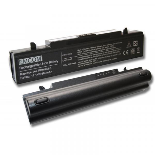 Hochleistungs-Akku für Samsung R408, R423, R460, R505, R510, R520, R700 wie AA-PB9NC5B, 6600 mAh