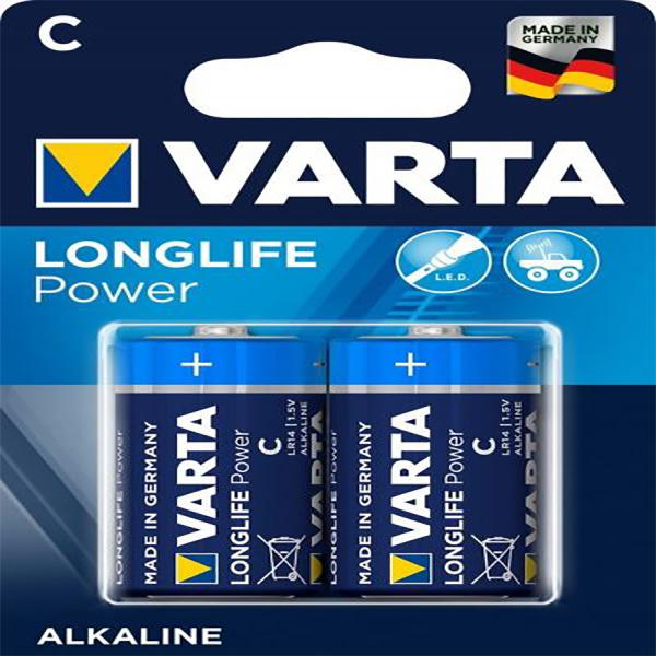 Batterie C Baby, VARTA LONGLIFE Power, Alkaline, 2 Stück, wie C, Baby, LR14