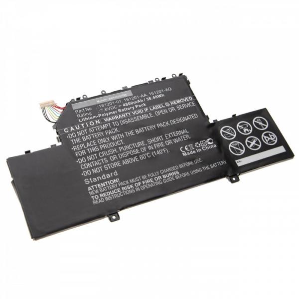 Akku für Xiaomi Air 12.5, Air R10B01W, 161201-01, 161201-AA, 161201-AQ, Li-Polymer, 7,6V, 4,8Ah