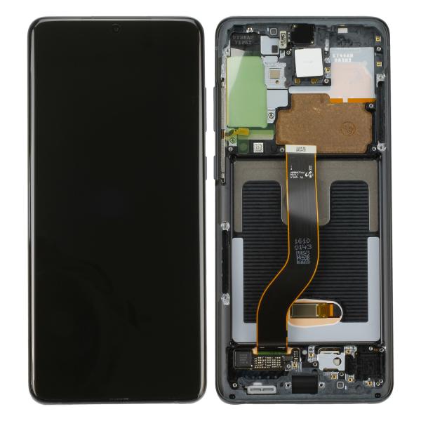 LCD Display mit Rahmen für Samsung Galaxy S20+ G985F, Galaxy S20+ 5G G986F, Cosmic Black