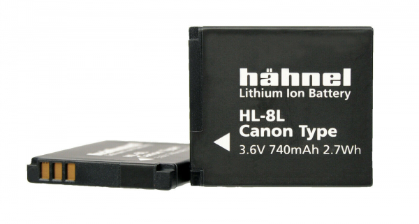 Hähnel HL-8L Akku, wie Canon NB-8L für Powershot A2200, A3100 IS, 3.6V, 740mAh, Li-Ion