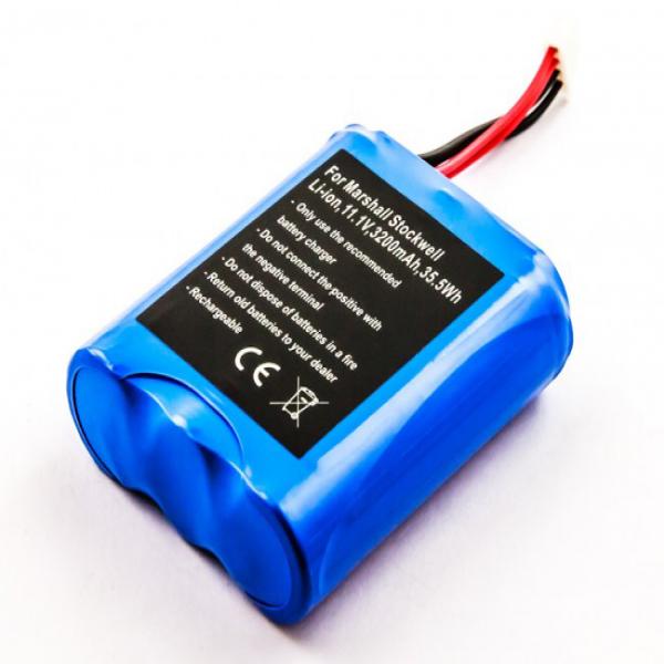 Akku für Marshall Stockwell, wie TF18650-2200-1S3PA, 11,1 V, 3200 mAh, Li-Ion