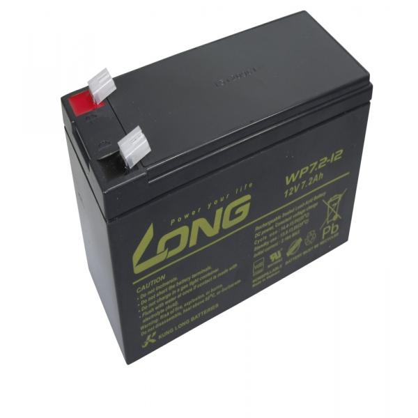 Blei-Akku Long WP7.2-12A/F2, 10-Jahres-Batterie, mit VDS-Zulassung, 12 V, 7,2 Ah