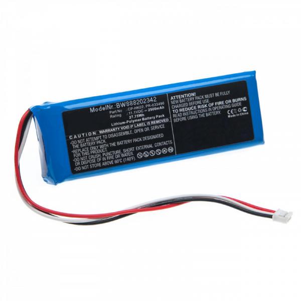 Akku für Harman Kardon Onyx, wie CP-HK02, PR-633496, 11,1 V, 2500 mAh, Li-Polymer