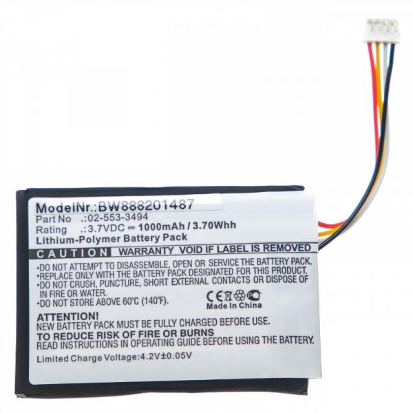 Akku für Harman Kardon Neo, wie 02-553-3494, 3,7 V, 1000 mAh, Li-Polymer