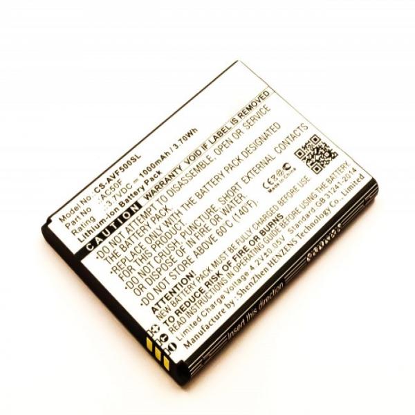 Akku für Archos 50f Neon, wie AC50FNEV, AC50F 1000mAh, 3,7V