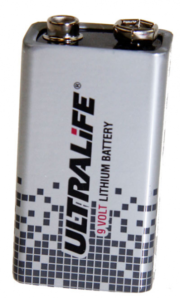 Lithium-Batterie UltraLife U9VL, 6AM6, 9 Volt, 1200 mAh, wie 6AM6, 9V E-Block, 6LR21, Size 9V, 4022