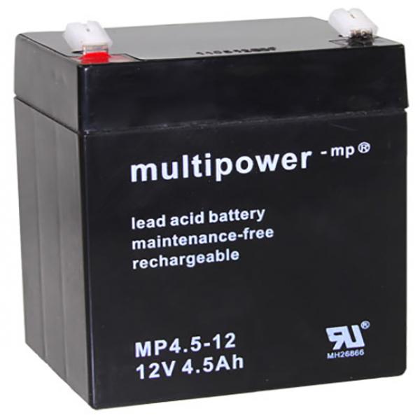 Blei-Akku Multipower MP4.5-12, 4,8 mm Faston Anschluss, 12 Volt, 4,5 Ah