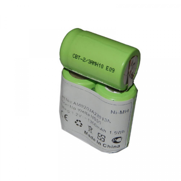 Akku für Haarschneider Wella Xpert HS50, Tondeo Eco XP, wie N-500AC 2/3A, 3.6 V, 1300 mAh, Ni-Mh