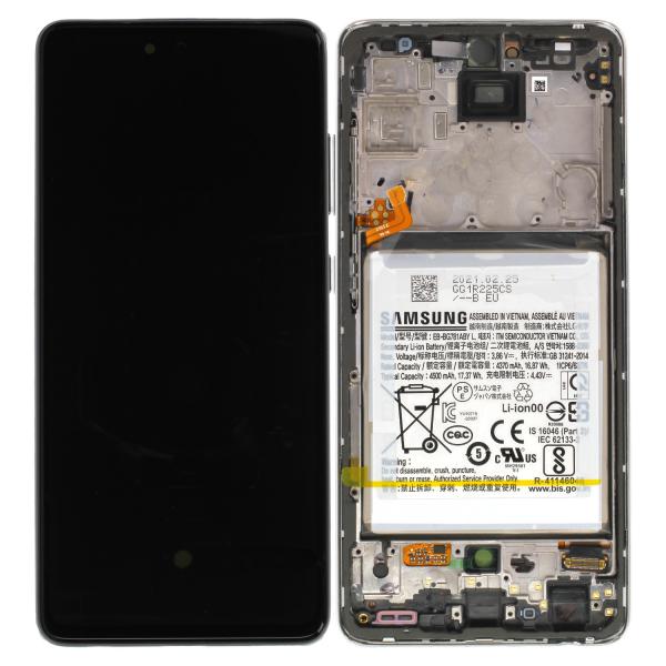 LCD-Kompletteinheit inkl. Akku für Samsung Galaxy A52 A525F, Galaxy A52 5G A526B, weiß