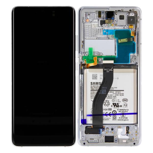 LCD Display inkl. Akku für Samsung Galaxy S21 Ultra G998B/DS, Phantom Silver