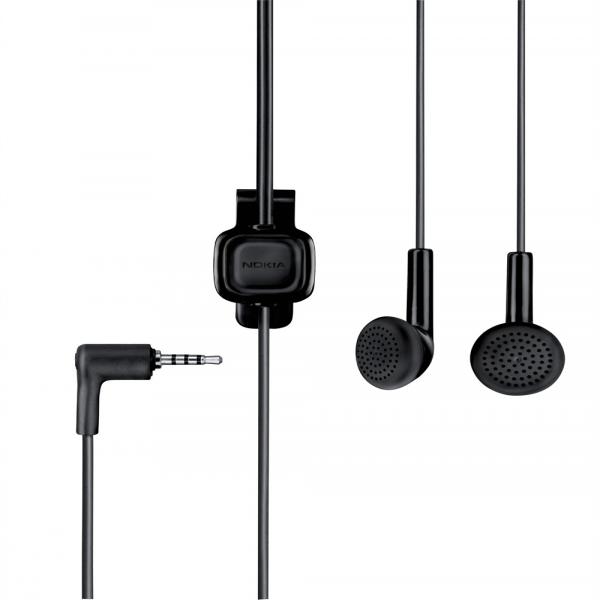 Stereo-Headset original Nokia WH-101, HS-105, mit Rufannahme, 2.5 mm Stecker, schwarz