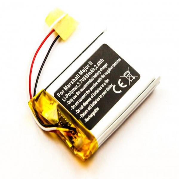 Akku für Marshall Major II, Major III, wie VDL603040, 3,7 V, 650 mAh, Li-Polymer