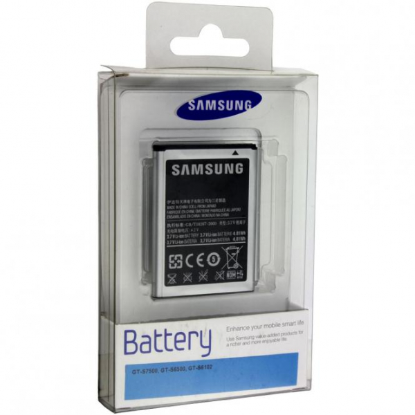 Akku Original Samsung EB464358VU für Galaxy mini 2 S6500, Galaxy Ace Plus S7500, im Blister
