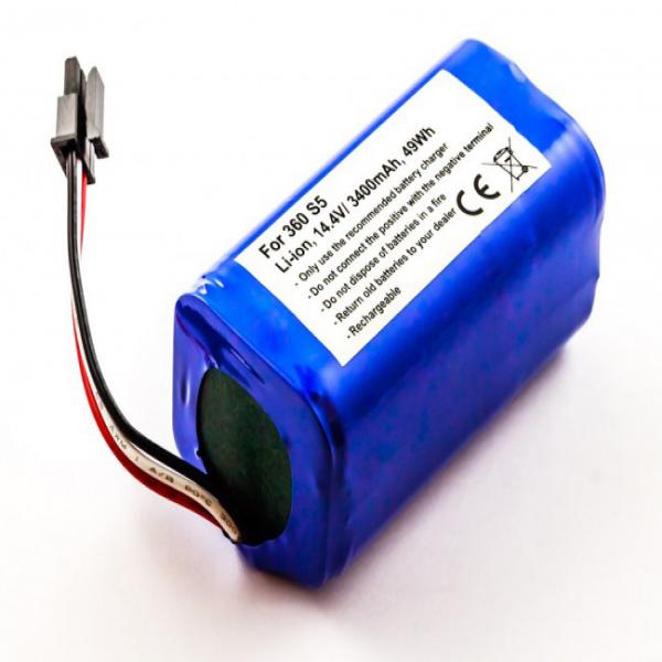 Akku wie 2ASP4-S5 für Staubsaugerroboter 360 S5, S6, S7, S9, 14,4V, 3400mAh