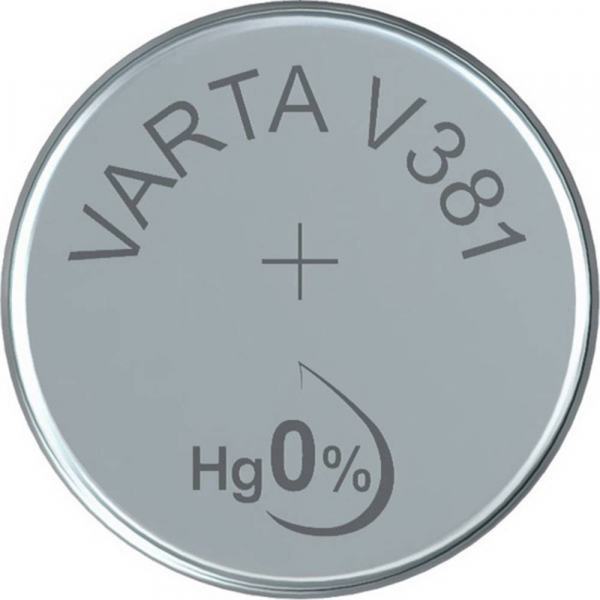 Varta Uhrenbatterie 381, wie V381, SR55, 45mAh, 1.55V