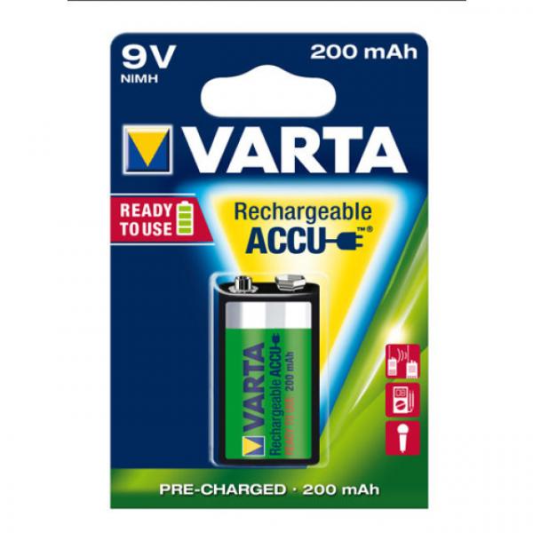 Akku Varta 56722 Ready2Use, 9V Block, wiederaufladbar, 200 mAh, NiMH